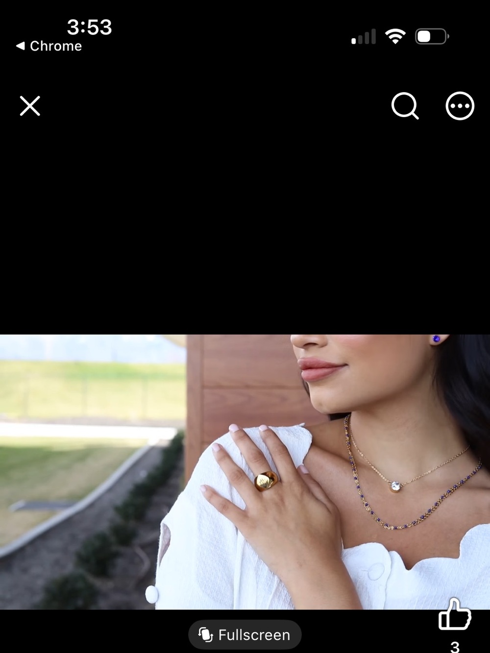 Plunder Gold Layered Necklace with Blue Sapphire Colored Beads 3 Piece Set - Picture 10 of 10